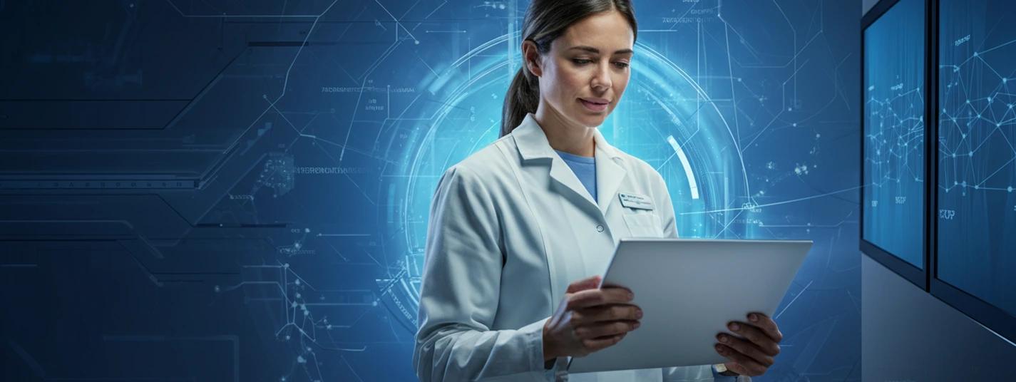 Doctor with tablet